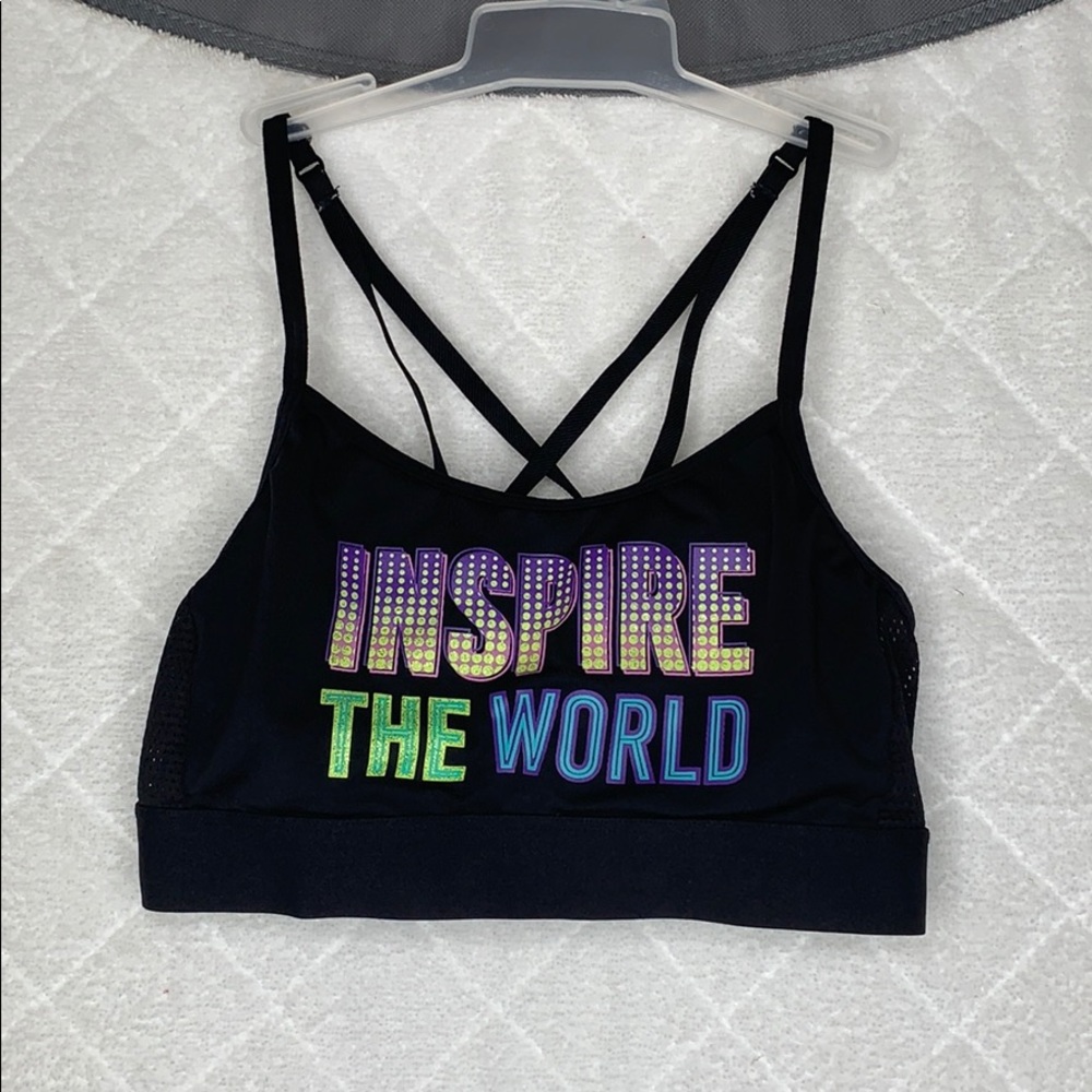 Girls Black Sports Bra👍